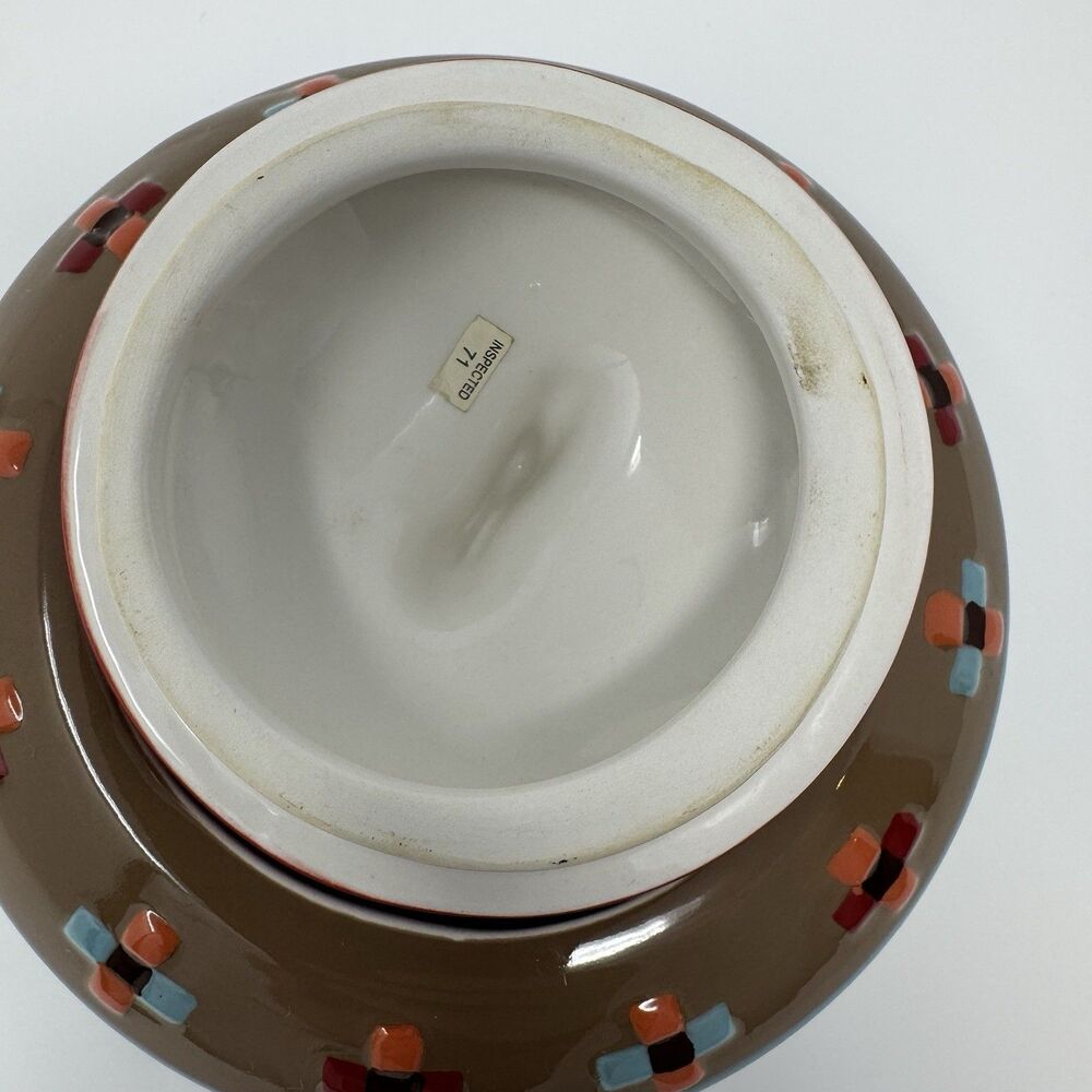 Pendleton Lidded Bowl Horse Ranch House Trinket Box Aztec South Western Ranch - Picture 12 of 15